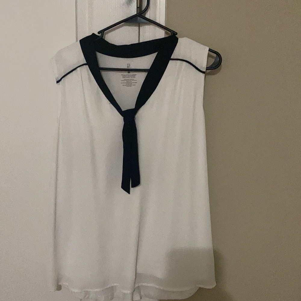 Black and white blouse